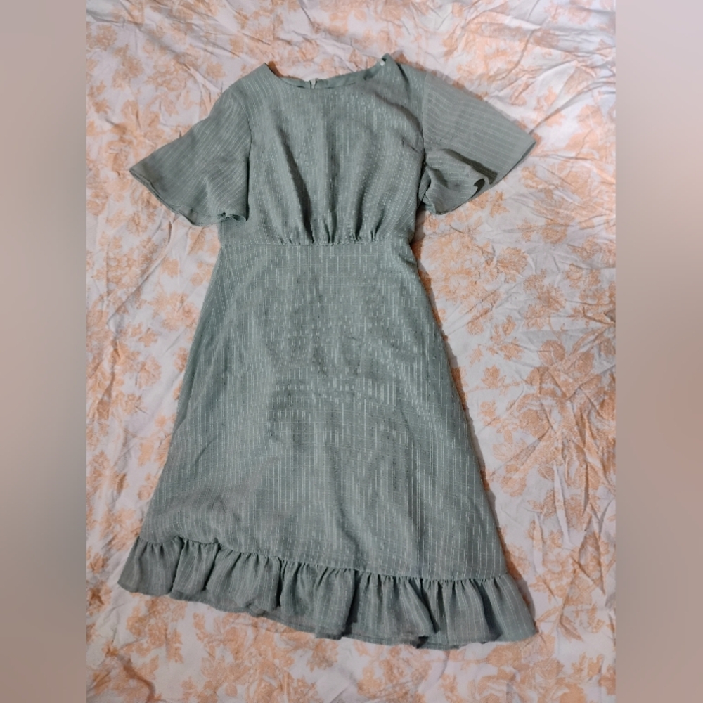 Green Ruffled Dress